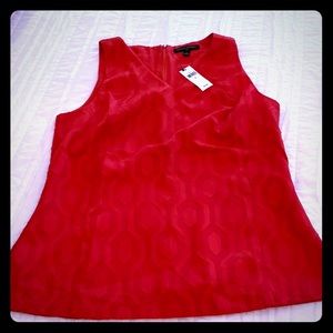 Red sleeveless top NWT
